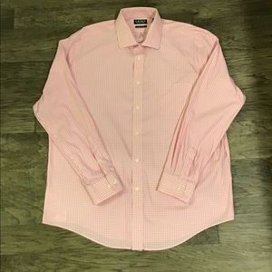 Lauren Ralph Lauren Men’s Button Down Pink Gingham Long Sleeve Shirt Size XL